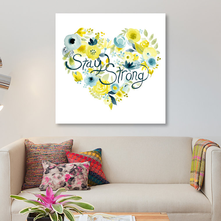 « heartfelt floral i », impression sur toile, H 12 po x l 12 po x P 1,5 po, Toile tendue, Pas de tapis