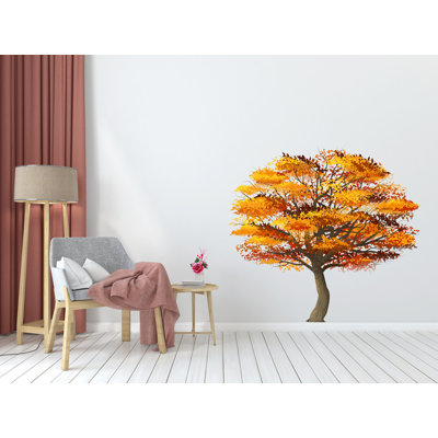 Décalcomanie d'automne art mural arbre, autocollant décoratif arbre, décoration de salon, bébé chambre d'enfant autocollants arbre décoration murale décoration murale