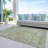 Machine Washable Indoor/Outdoor Claudian ACN1237 Sage Rug-103708900