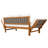 Caleta 94.41'' Modern Coastal Acacia Solid Wood & Wicker Outdoor Daybed with Adjustable Armrests