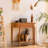 Modern Minimalist Cherry Wood Long Console Table