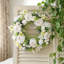 Couronne florale artificielle blanche 18 pouces