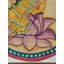 Déesse Dhan Lakshmi, peinture de style Ganjifa | Couleurs naturelles sur papier | Par Babita