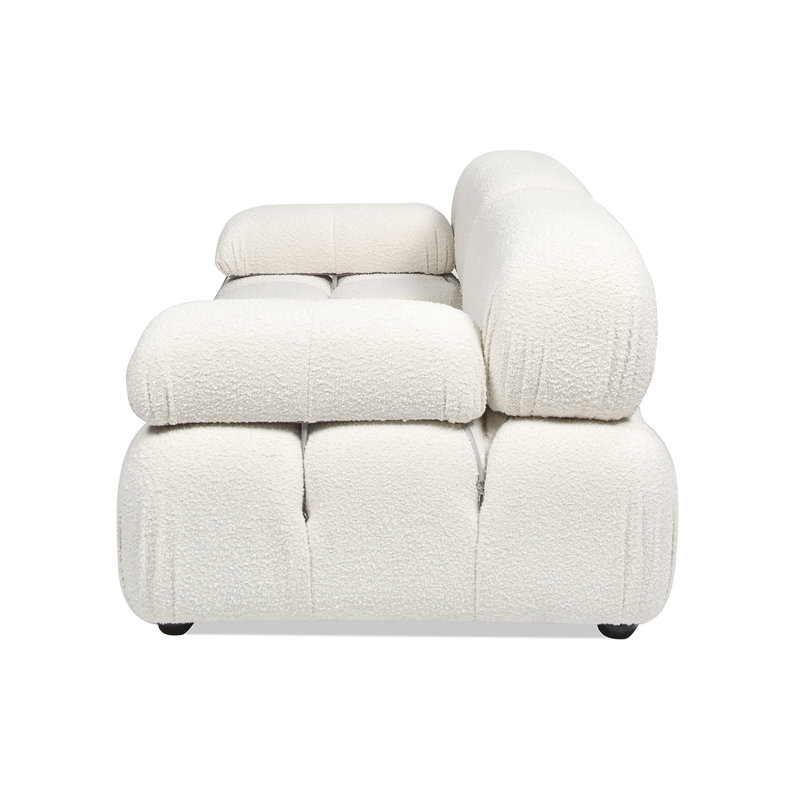 Sigma 73" Upholstered Loveseat, Ivory Boucle