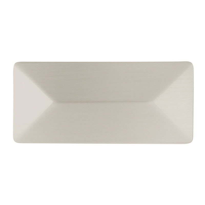 Poignée rectangulaire de la collection Bungalow - bouton d'armoire nickel satiné 2-5 / 16 "x 1-1 / 16" - Quincaillerie transitionnelle et côtière pour tiroirs et armoires