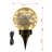 Solar/Battery operated Crackle Ball Led Decorative Accent Lighting 6" Globe