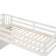 Lit mezzanine avec escalier, blanc