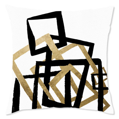 Geometric Square Pillow Cover & Insert