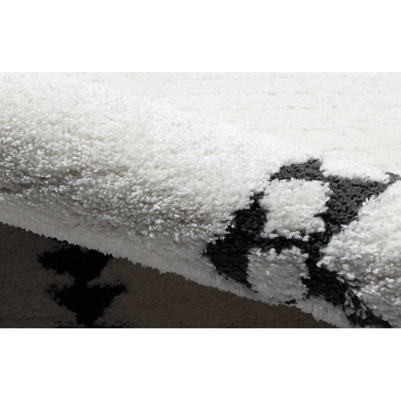 Ivory/Black Rug, Rectangle 2' x 3'