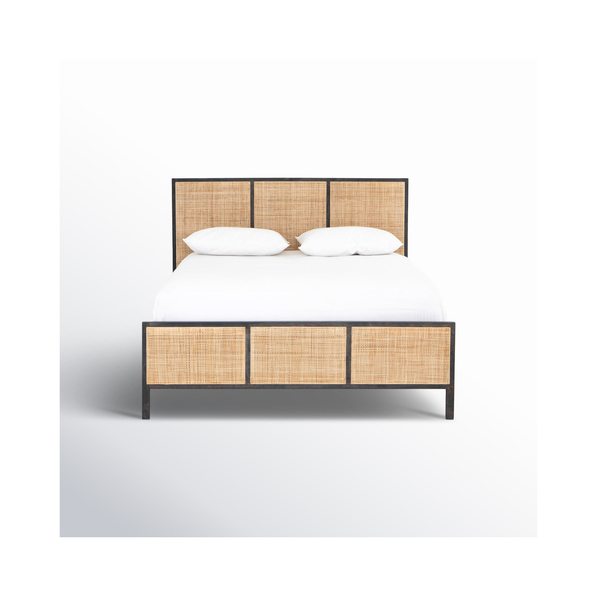 Nellie Cane Bed, King, Black Wash