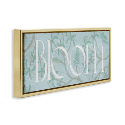 Blue Toned Bloom Phrase Floating Frame, design by Lil' Rue
