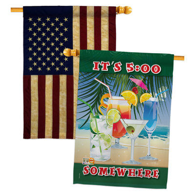 Drapeau de maison 40 po x 28 po Some polyester Party