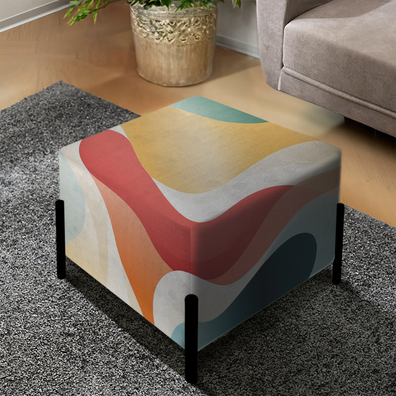 Contemporary Neutrals - Repose-pieds carré abstrait