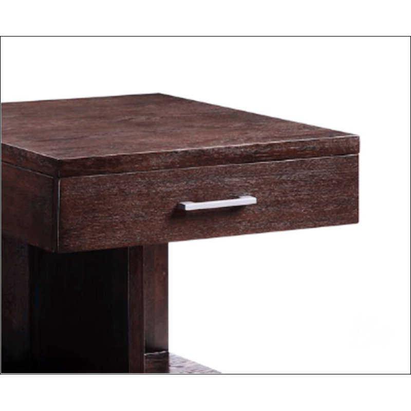 Walnut Finish End Table