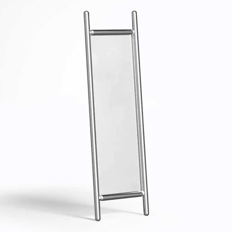 Modern Minimalist Stainless Steel Frame Full-Length Mirror, 66.93" x 23.62"