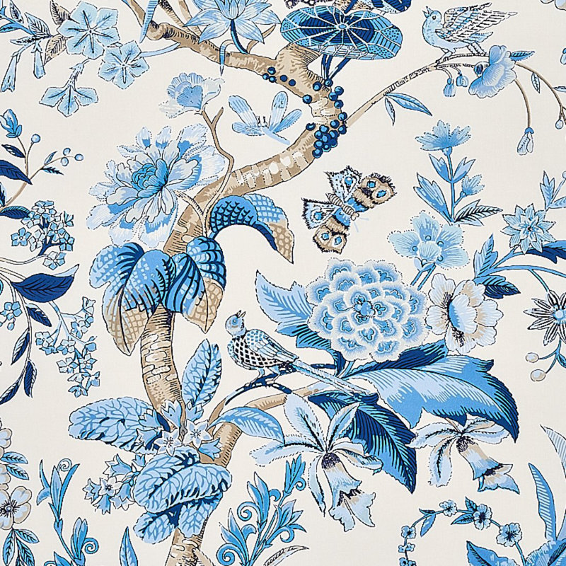 Tissu de jardin Cranley, Bleu