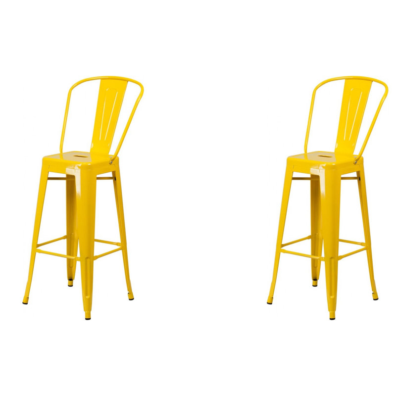 Tabouret de bar 30 po Cazzie, Jaune
