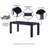 Rockaway 71" Modern Solid Wood Dining Table in Black-1142781989