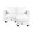 Rudwan Convertible Sectional Air Leather Loveseat with Ottoman – Modern Reversible Chaise Sofa-95668603