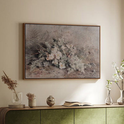 Reproduction botanique rétro-XXXI, toile tendue avec châssis encadré