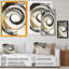 Avrianna Black and Gold Curves IV - Abstract Spirals, art mural-1724912950-1724912951