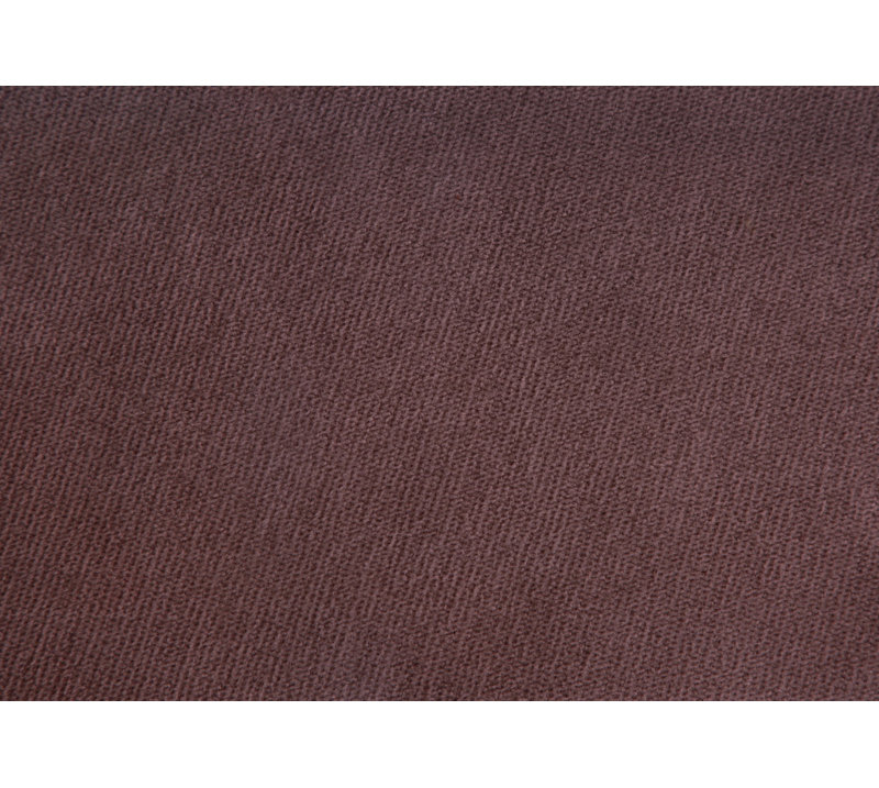 14" Velvet And Gold Round Ottoman, Purple