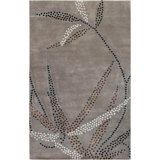 Heritage Floral Hand Knotted Wool Gray Area Rug