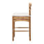Tabouret de bar en jonc de mer tressé et bois d'acajou Bali & Pari Robinette
