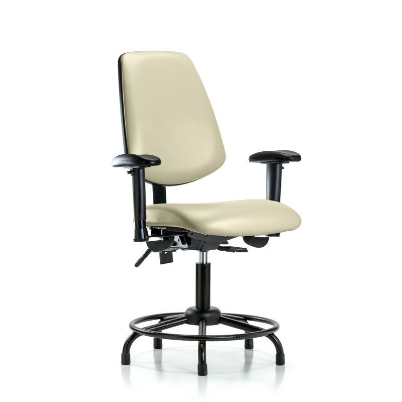 Amira Vinyl Drafting Chair, Adobe, Glides, Included