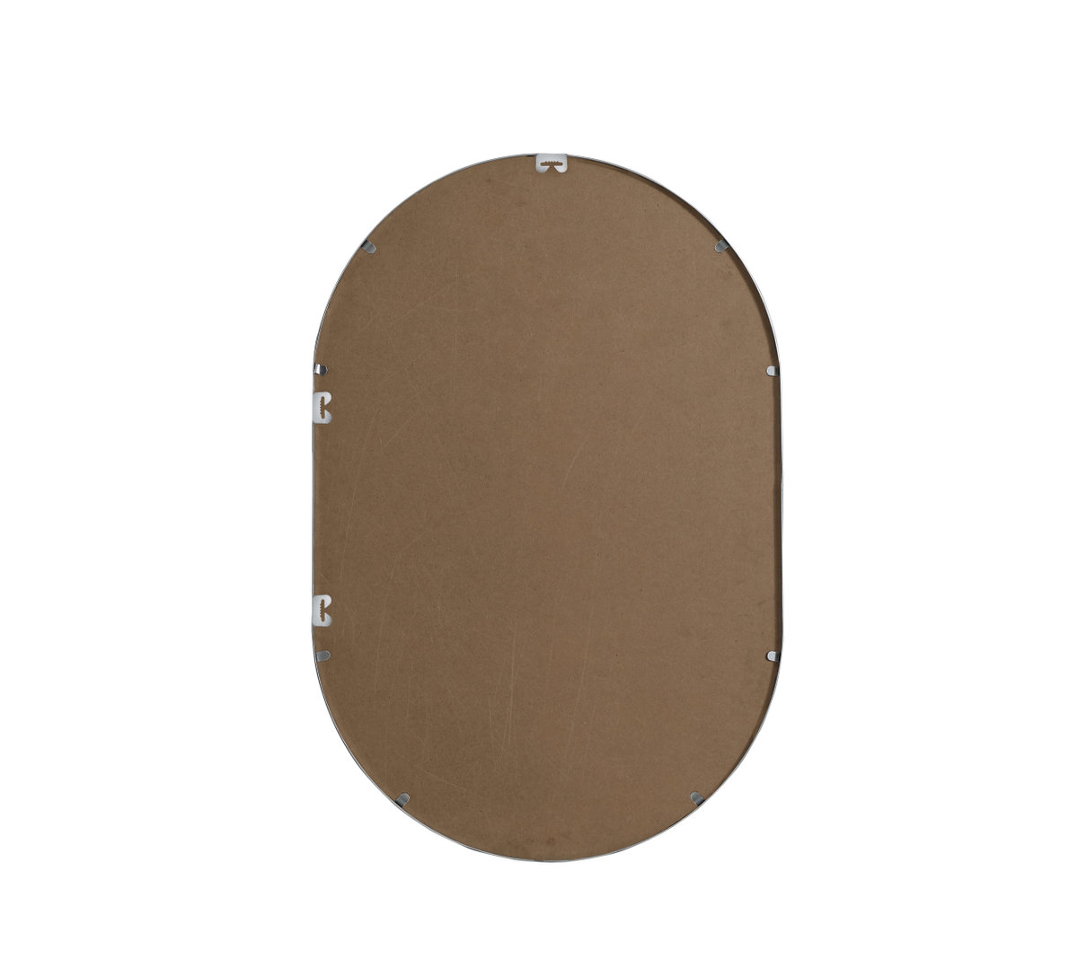 Sabine Metal Pill Wall Mirror, Silver, 36" x 24"