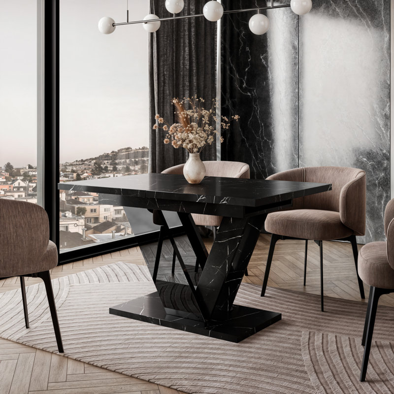 Extendable Dining Table Dubai, Royal Marble Black