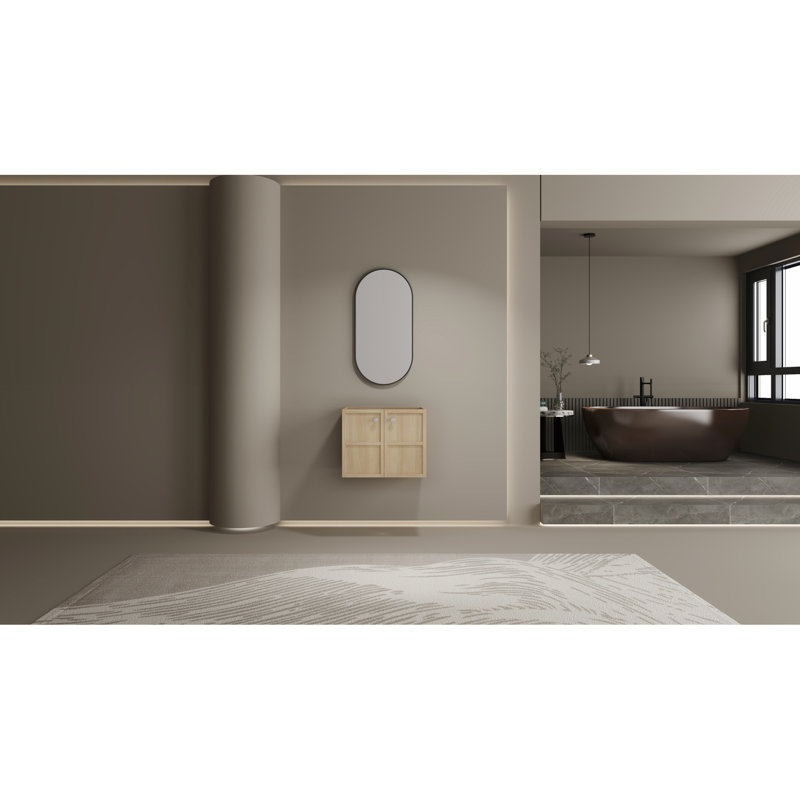 Armoire de salle de bain 24 po en contreplaqué de chêne - meuble-lavabo élégant et fonctionnel de qualité, 23.5"