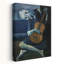 Old Man Blue Guitar Abstract Contemporary Wall Art Print 1 Piece Wrapped Canvas Wall Art-1103318219