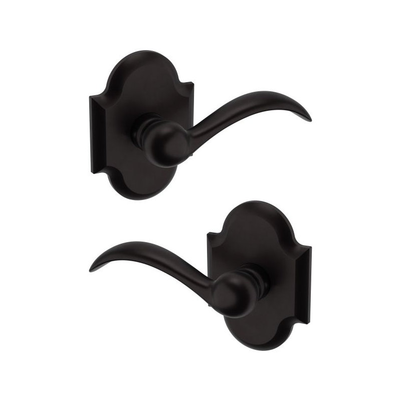 Beavertail Double Dummy Door Lever with R030 Rose, Oil Rubbed Bronze