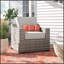 Chaise de patio avec coussins entièrement assemblée