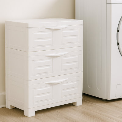 Heavy-Duty 3-Drawer Storage Cabinet - Grey