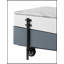 Table basse Wilkins gris et blanc à finition ultrabrillante avec plateau relevable et rangement caché pour les salons modernes