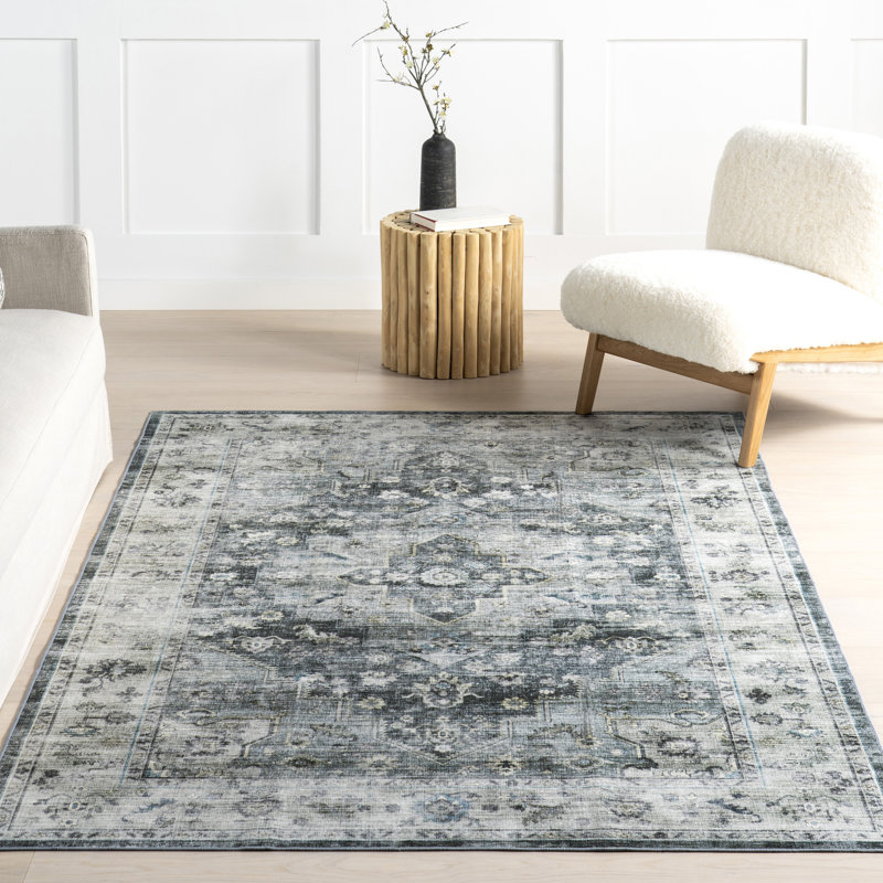 Tapis lavable à la machine Kaiana Medallion, Rectangle 4 pi x 6 pi