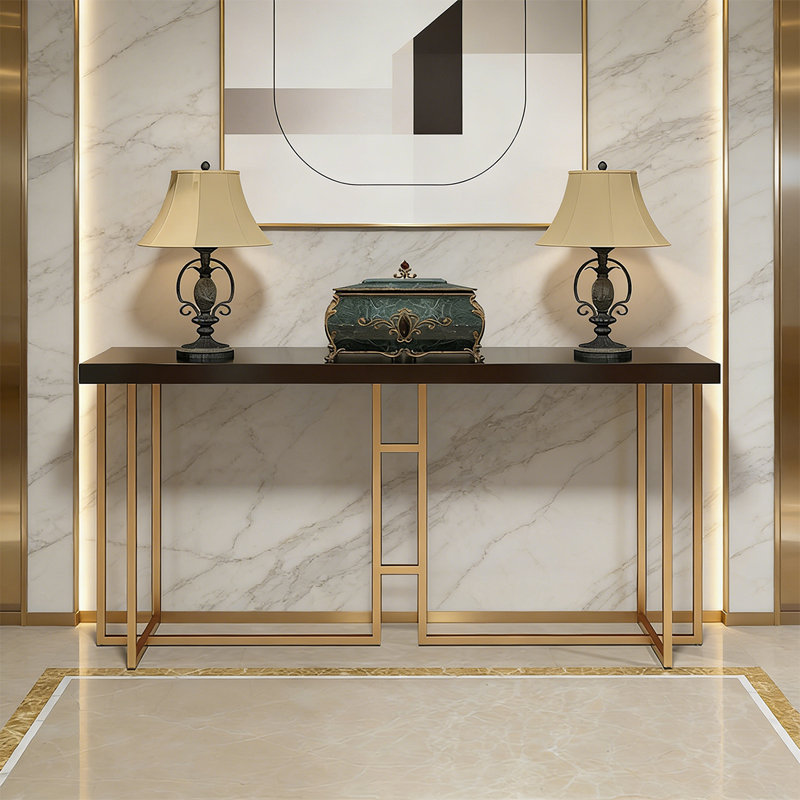 Console moderne et moderne en métal, 31.5" H x 55.12" W x 13.78" D