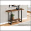 Table d'appoint, console, vestibule, étroit, canapé, salon, chambre à coucher, stratifié brun, métal noir, contemporain, moderne-118037674