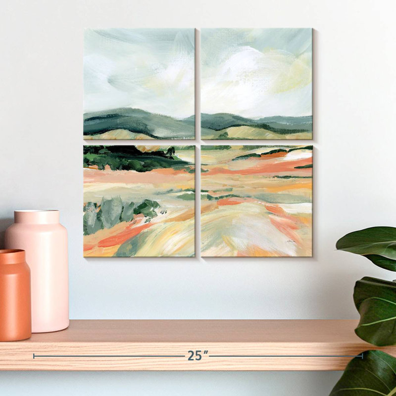 Alvord Vermillion Landscape I, H 18 po x l 18 po
