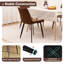  Ensemble de 4 chaises de salle à manger avec pieds et sièges rembourrés en métal pour salle à manger brun-957609876