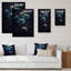 Fleurs chinoises bleues et blanches II - reproduction sur toile-87347704-87347708
