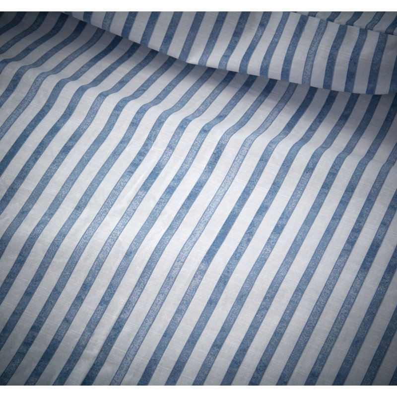 Chelsea Textured Stripe 200 Thread Count Cotton Duvet Cover Set, Single - 1 Standard Pillowcase