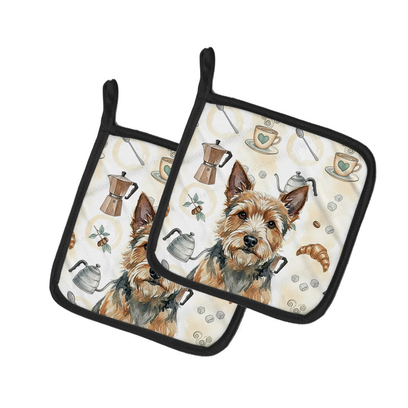 Paire de porte-casseroles Norwich Terrier