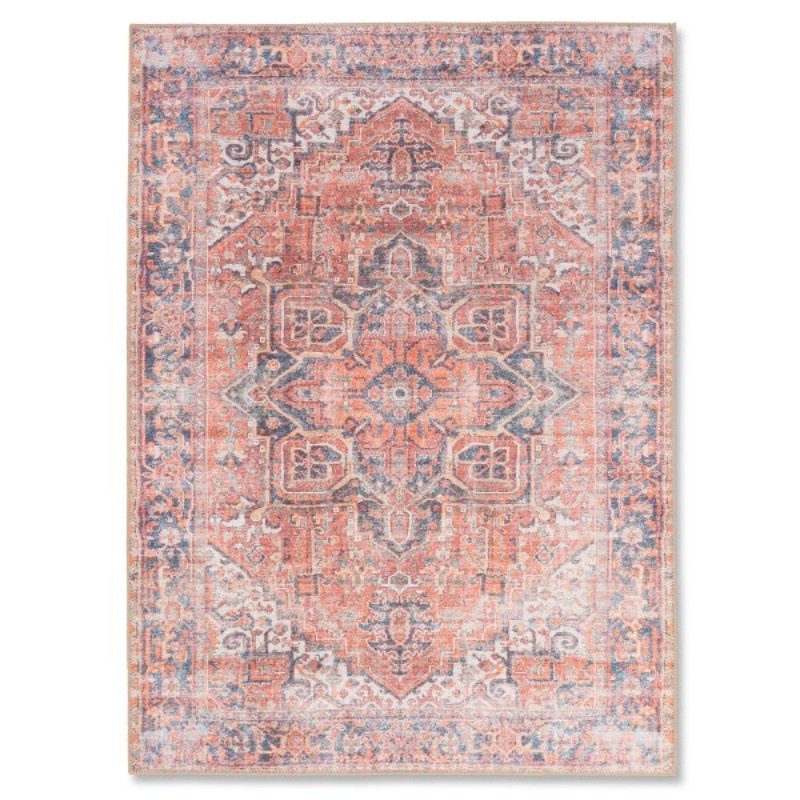 Aura Red And Blue Multi Patterned Area Rug, Rectangle 8' x 10'