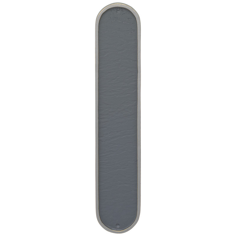 Plaque d'adresse oblongue, Oui, Gris / Argent