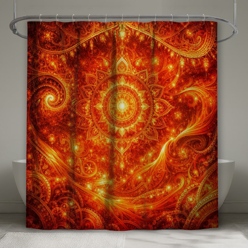 Rideaux de douche complexes extra-longs Mandala, 70 po L x 84 po H