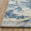 Tapis bleu / crème en laine tissé à la machine Berghildur-1769051380