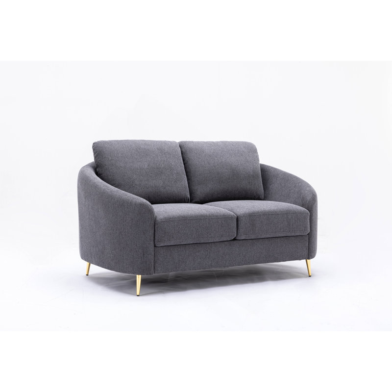 Causeuse en lin gris yuina